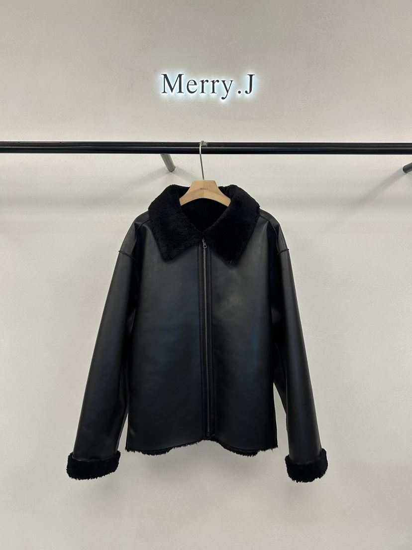 MERRY-J東大門㊣直郵女士新品時尚熱賣人氣短款大衣里外穿MERRY-J短款大衣