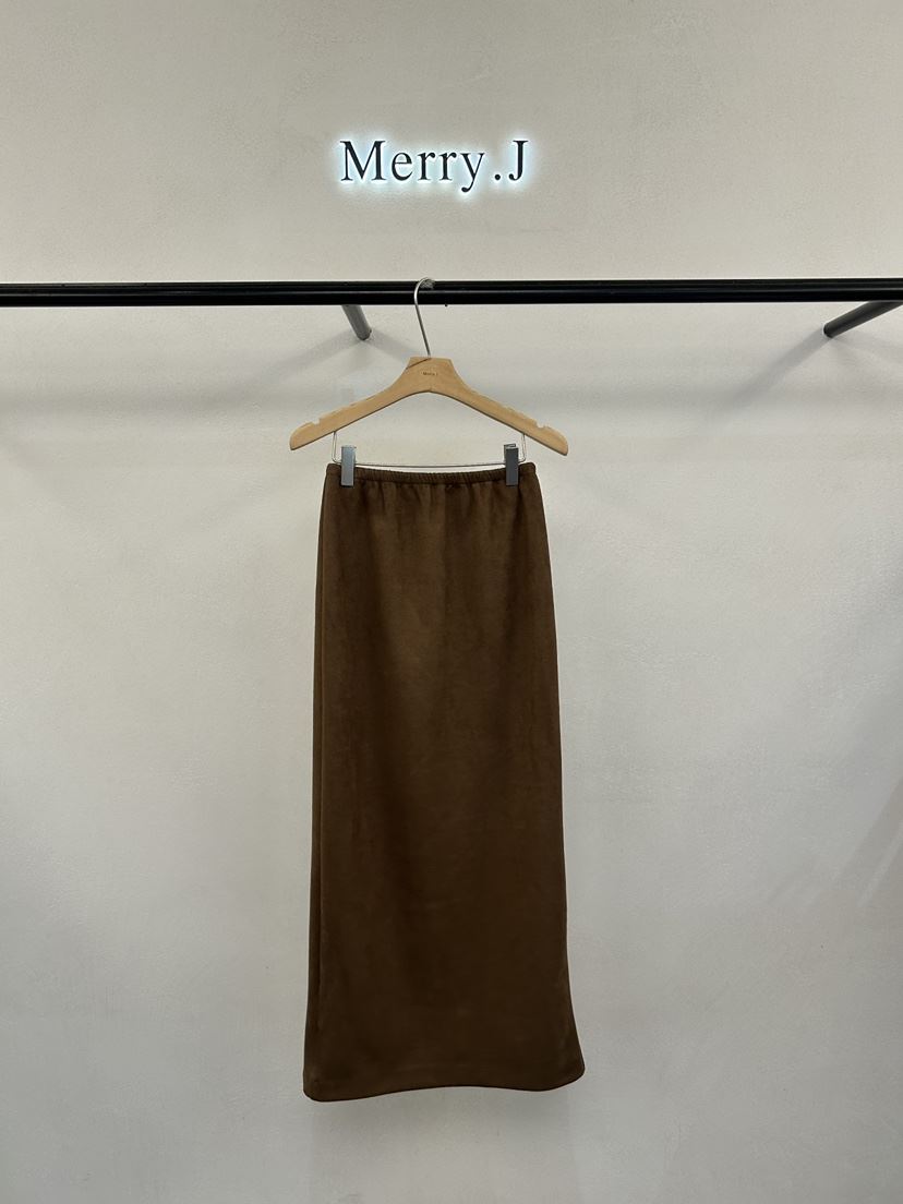 MERRY-J東大門㊣直郵女裝新款職業休閑推薦熱賣長裙絨面革MERRY-J長裙