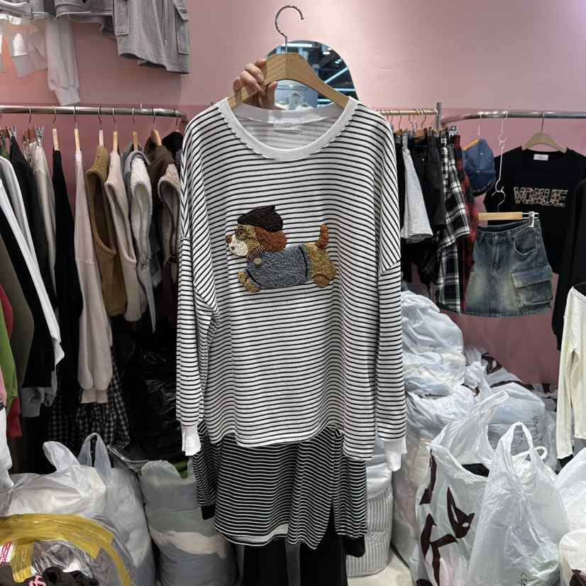 K STORY韓國直郵㊣女士新款熱賣休閑人氣真品25秋冬長袖T恤K STORY長袖T恤