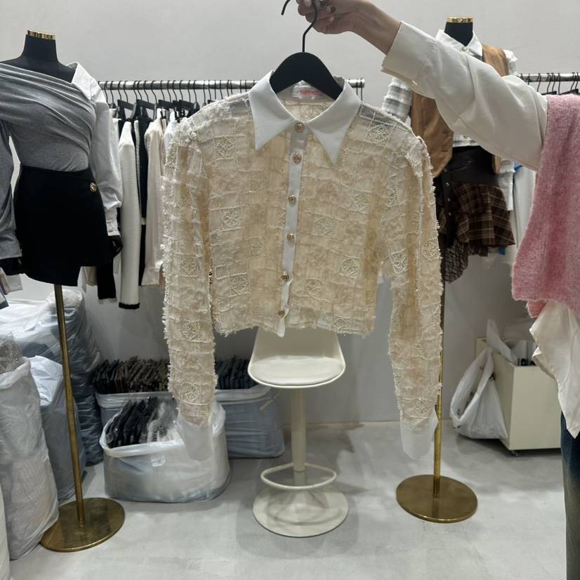 LOTTIMO韓國代購㊣女裝新品職業25秋冬休閑熱賣時尚襯衫蕾絲衫LOTTIMO襯衫/蕾絲衫