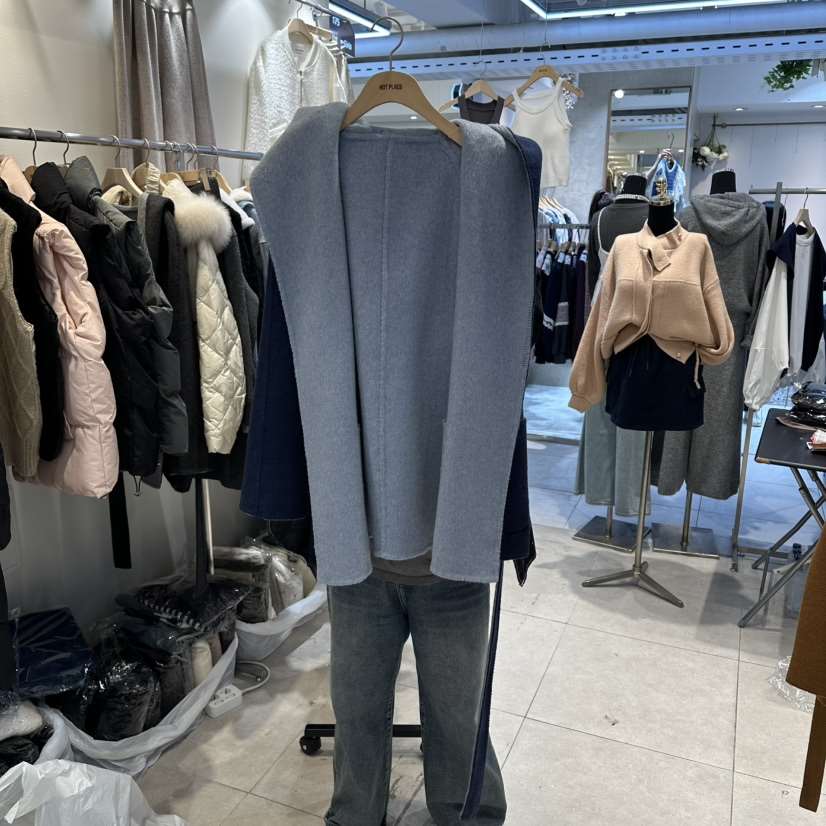 DREAM GIRIS韓國代購㊣女裝新品25秋冬短款大衣兩面穿雙面DREAM GIRIS/HOT PLACE_ISSUE短款大衣