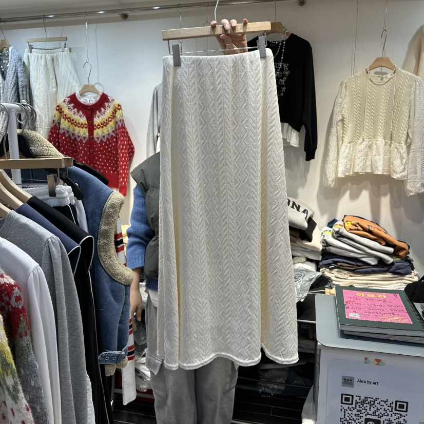 AKRA BY ART東大門㊣直郵女裝新款職業推薦時尚長裙羊毛蕾絲AKRA BY ART長裙