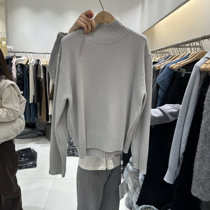 BLUEI-D韓國代購㊣女士新品職業推薦25秋冬休閑時尚針織衫Blue i-d針織衫