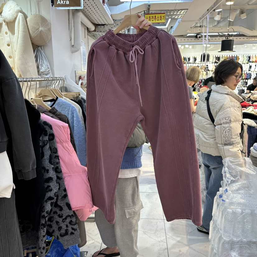 AKRA BY ART韓國代購㊣女裝新款推薦25秋冬真品休閑褲加絨AKRA BY ART休閑褲