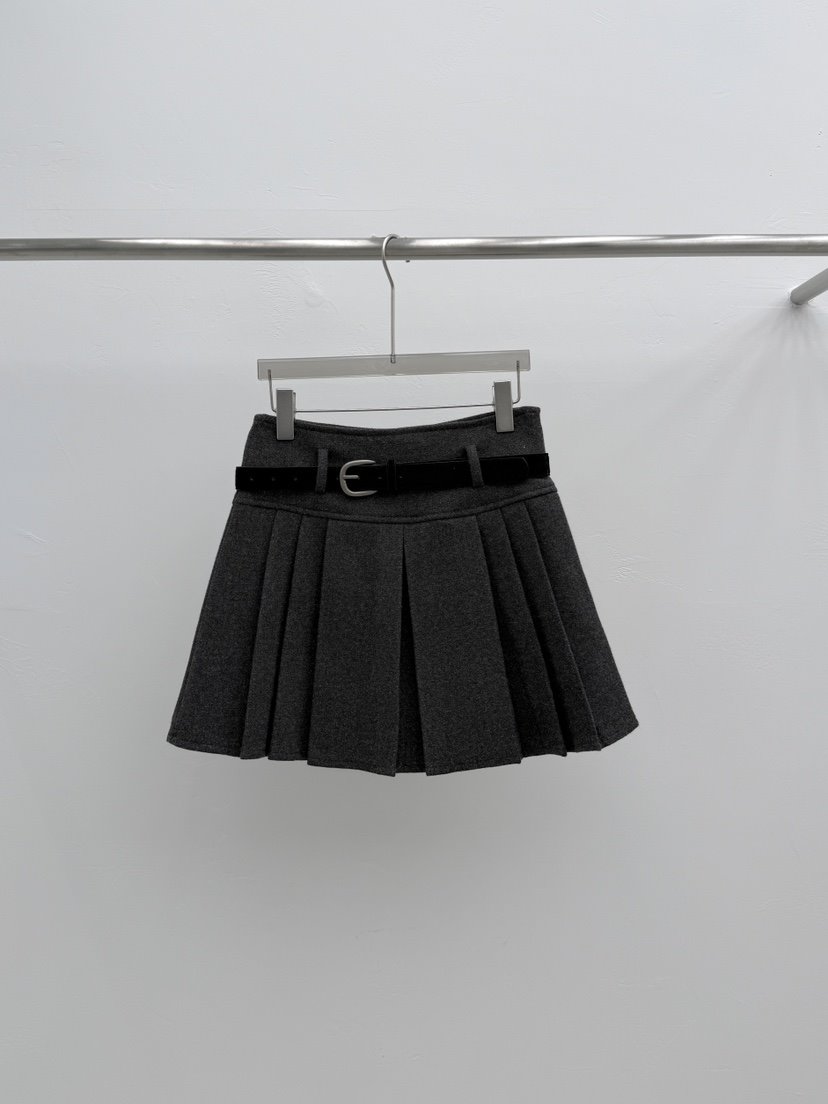 SEARE東大門㊣代購女裝新品時尚人氣25秋冬短裙不含腰帶系帶SEARE短裙