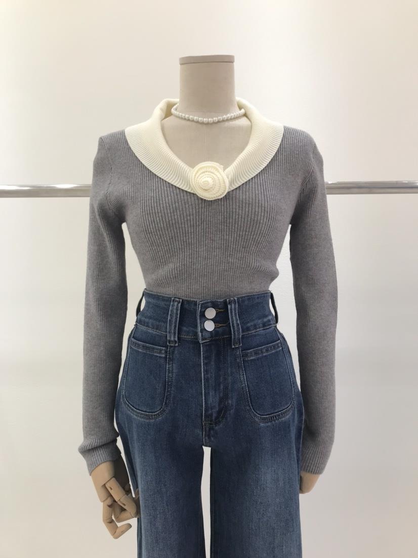 KC MARKET東大門㊣實拍女士新款休閑人氣真品時尚職業針織衫KC MARKET針織衫