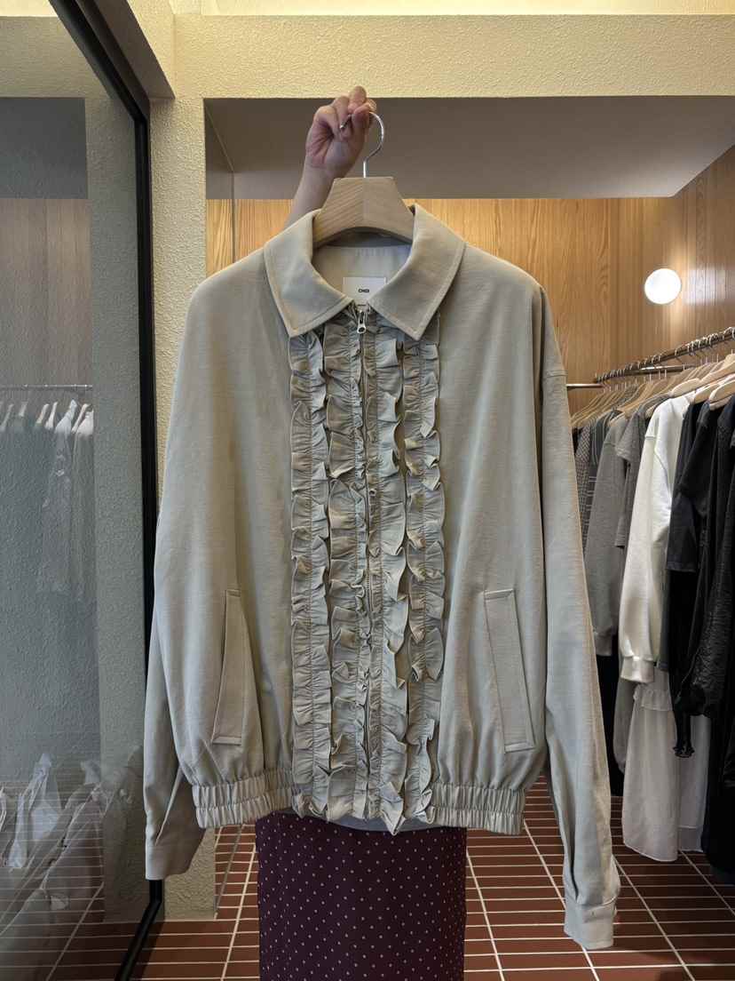 CHOI-L東大門㊣直郵女士新品時尚職業熱賣夾克Sale荷葉邊棉質CHOI夾克