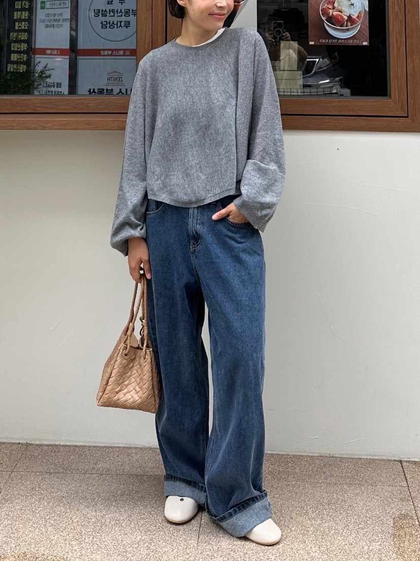 EOMPIT東大門㊣實拍女士新品真品時尚休閑人氣推薦25秋冬牛仔褲EOMPIT牛仔褲