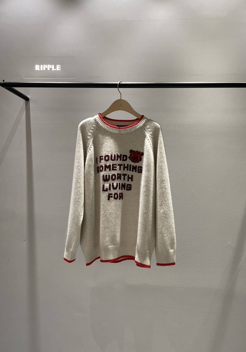 RIPPLE東大門㊣實拍女士新款推薦休閑真品時尚針織衫泰迪熊RIPPLE針織衫
