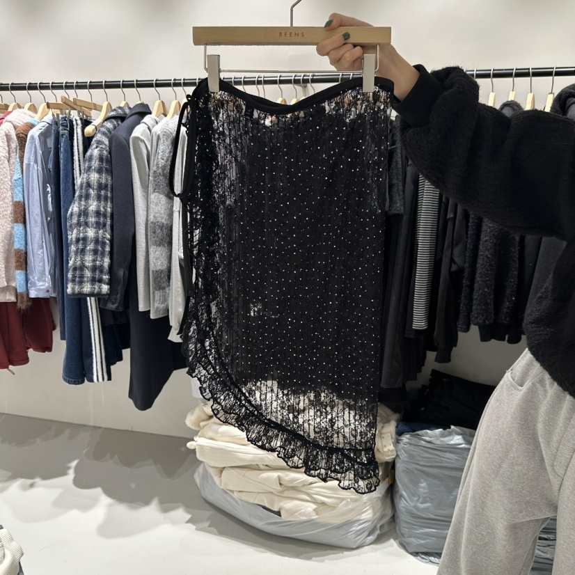 BEENS韓國直郵㊣女士新品人氣熱賣職業真品休閑半身裙中短裙BEENS半身裙/中短裙