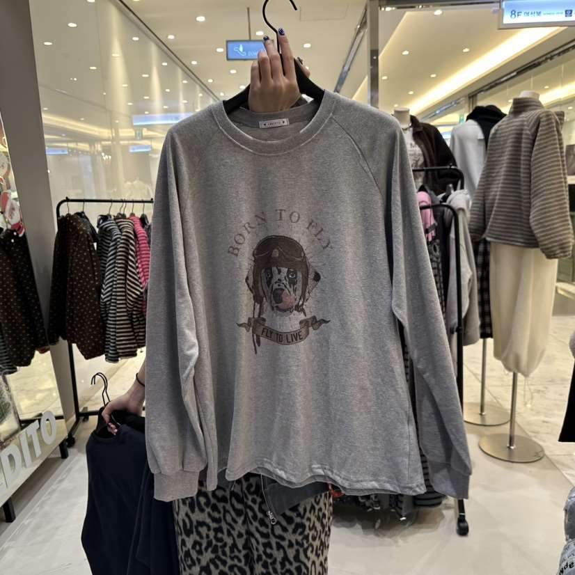 CREDITO東大門㊣直郵女裝新款真品職業時尚推薦熱賣長袖T恤CREDITO長袖T恤