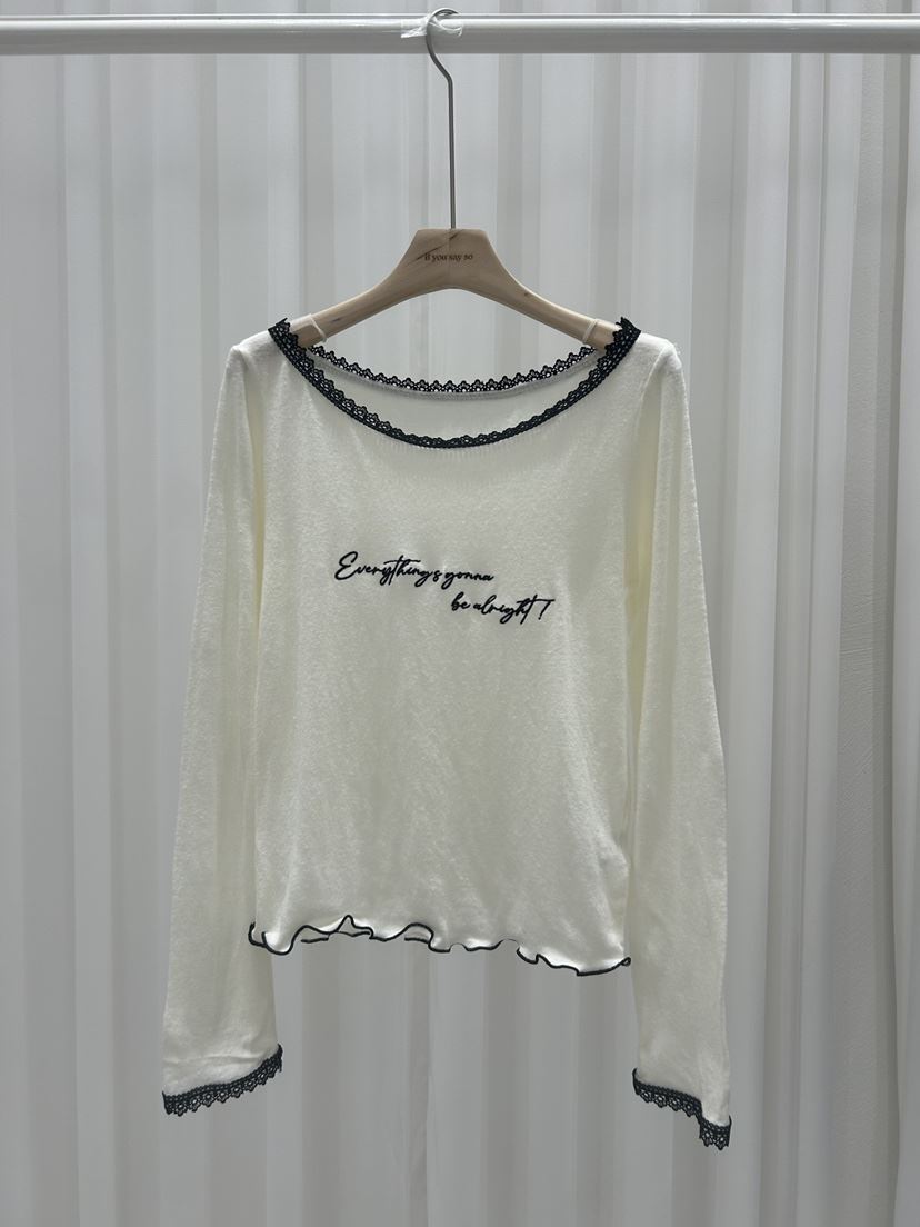 IF YOU SAY SO東大門㊣實拍女裝新款推薦時尚職業長袖T恤IF YOU SAY SO長袖T恤