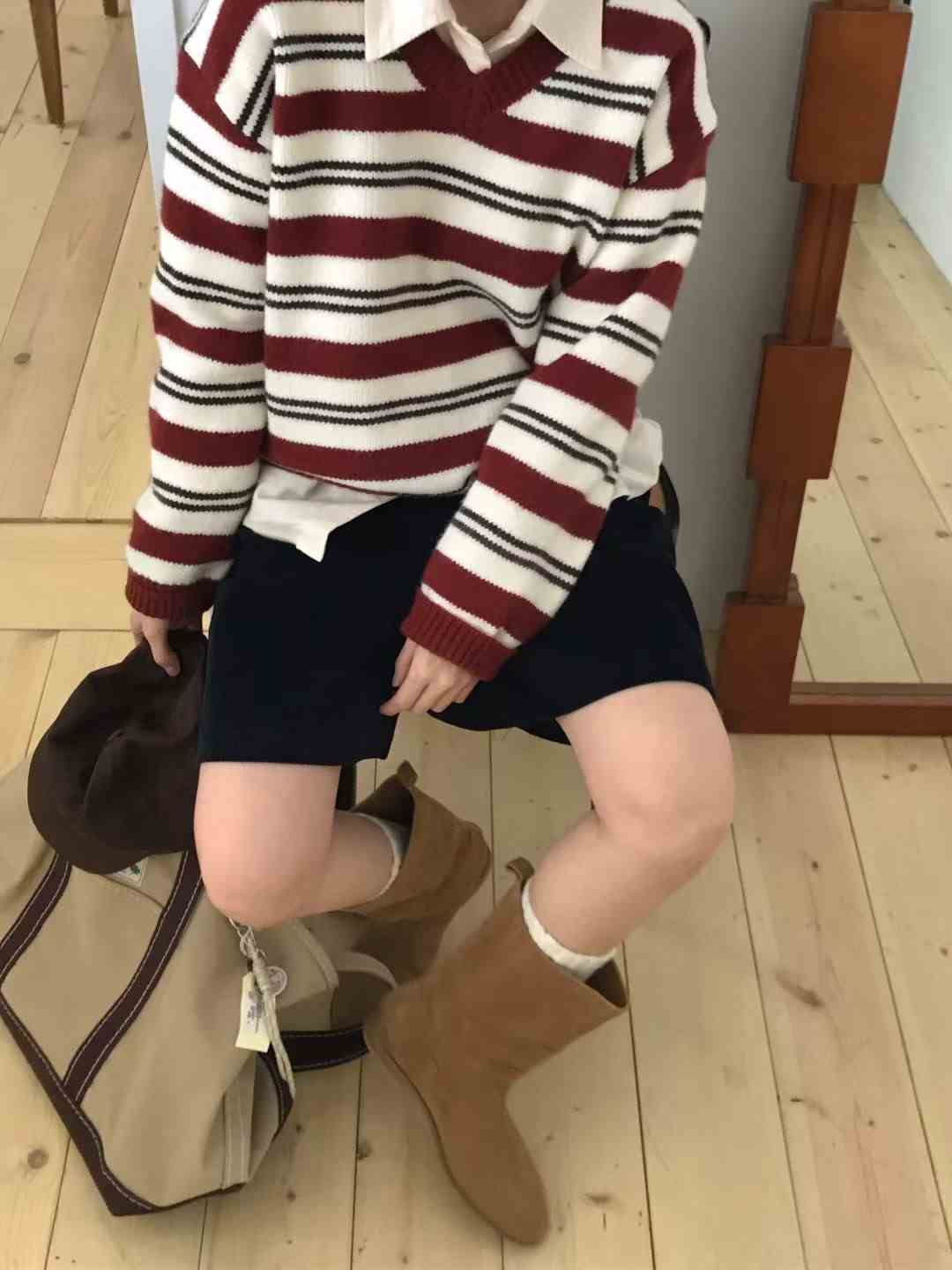 CALLMYNAME韓國直郵㊣女裝新品休閑25秋冬職業針織衫不含腰包Call my name針織衫