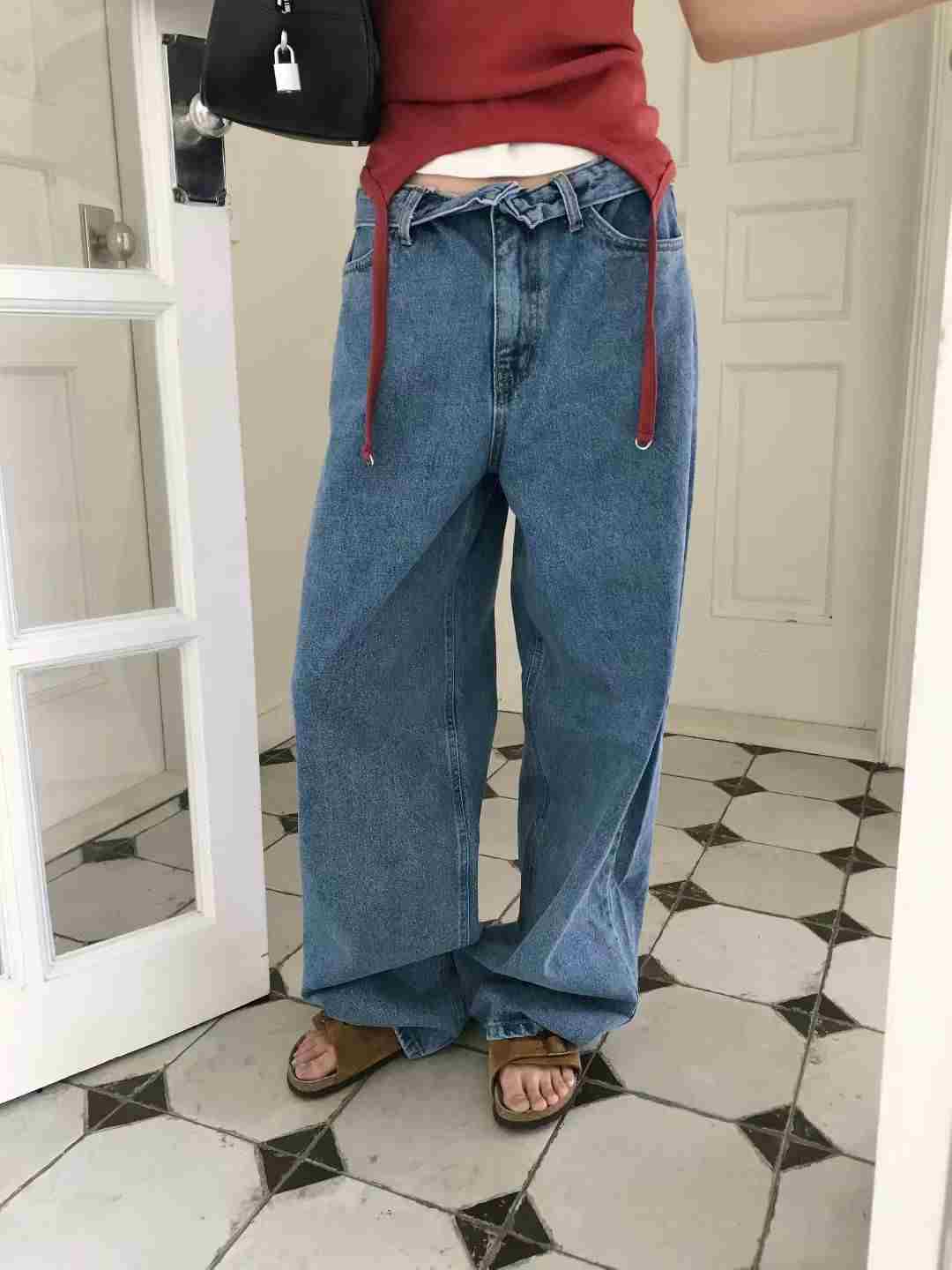 CALLMYNAME韓國代購㊣女士新款人氣時尚真品熱賣職業牛仔褲Call my name牛仔褲