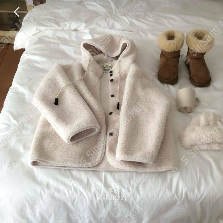 CALLMYNAME東大門㊣實拍女裝新品人氣職業推薦短款大衣連帽Call my name短款大衣