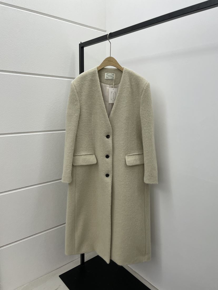 MOVENNE東大門㊣實拍女士新品休閑職業人氣真品推薦中長款大衣MOVENNE中長款大衣