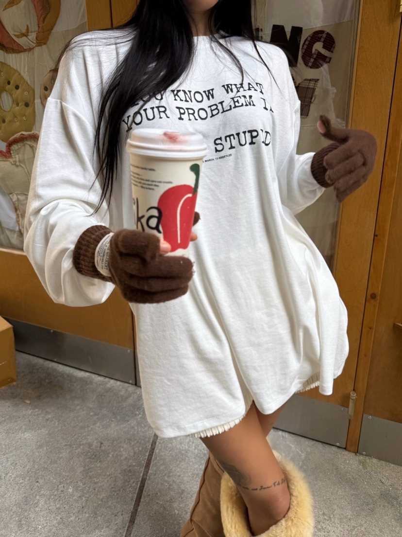 ABBEYLEE東大門㊣直郵女裝新品休閑職業人氣時尚25秋冬長袖T恤ABBEYLEE長袖T恤