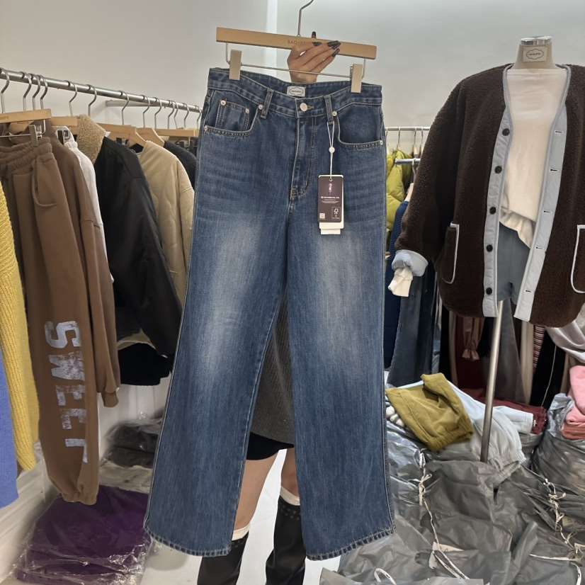 BAGUETTE-P韓國代購㊣女士新款職業推薦真品牛仔褲加絨羊毛BAGUETTE-P牛仔褲