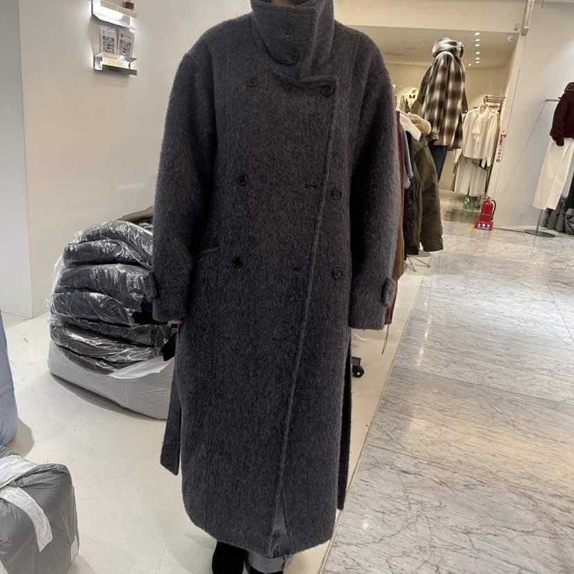 BAGUETTE-P東大門㊣直郵女裝新款真品熱賣中長款大衣馬海毛BAGUETTE-P中長款大衣