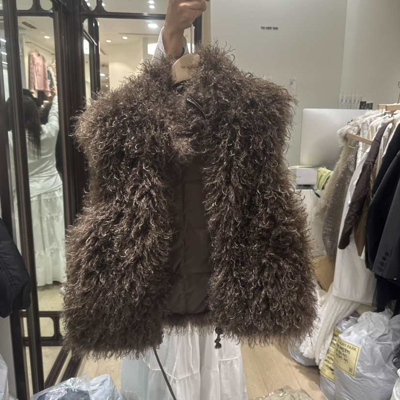 THEMORYPARK東大門㊣直郵女裝新款職業馬甲雙面抓絨里外穿鴨絨THE MORY PARK馬甲