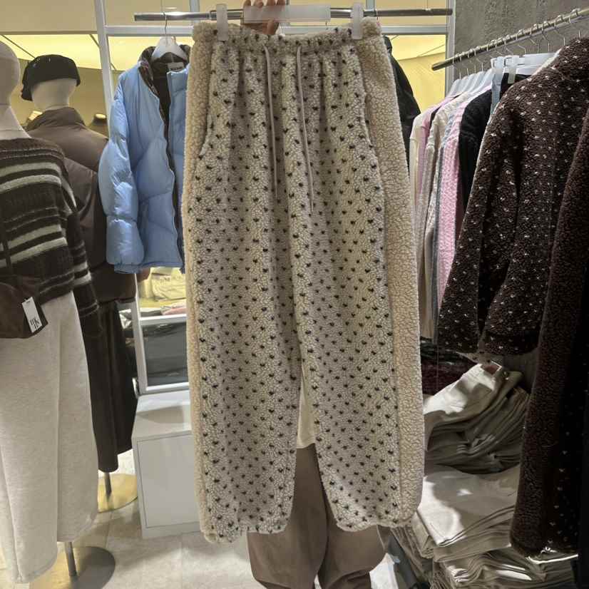 MIXXIN韓國代購㊣女士新品時尚休閑推薦25秋冬真品休閑褲絨MIXXIN休閑褲