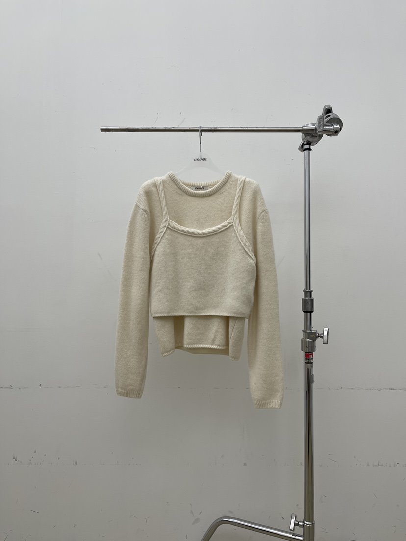 ATMOSPHERE韓國代購㊣女士新款時尚職業推薦人氣針織衫羊駝ATMOSPHERE/BLING針織衫