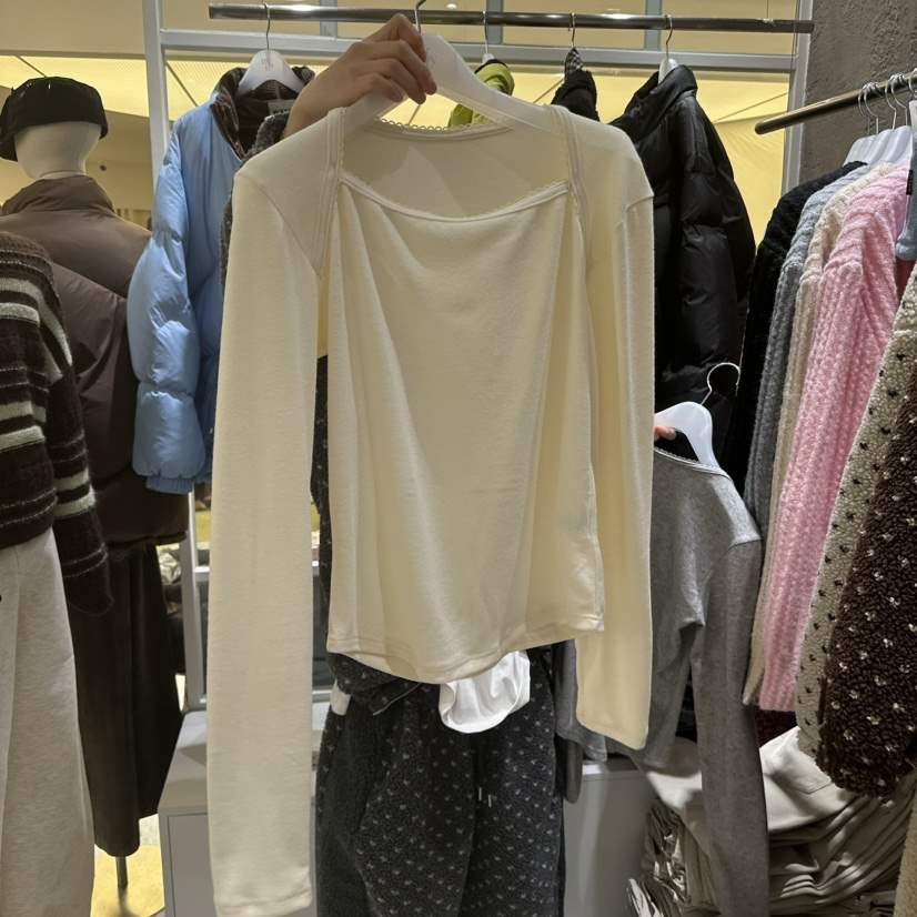 MIXXIN東大門㊣實拍女士新款休閑25秋冬推薦熱賣長袖T恤安哥拉MIXXIN長袖T恤