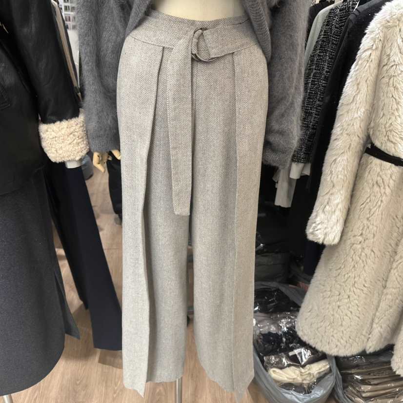 LEWIN東大門㊣直郵女裝新款時尚真品休閑25秋冬休閑褲人字紋LEWIN休閑褲