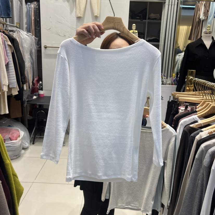 SOO JUNE東大門㊣直郵女士新款休閑熱賣25秋冬職業長袖T恤SOO JUNE長袖T恤