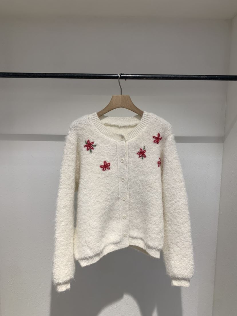 IR BIEN/BIENBIEN韓國代購㊣女士新款人氣熱賣毛衣花朵開衫IR BIEN/BIENBIEN毛衣