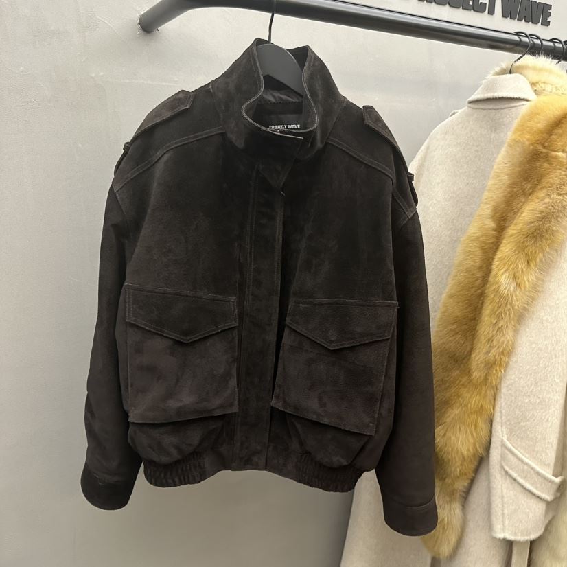 PROJECT WAVE-P韓國代購㊣女裝新品真品時尚人氣25秋冬夾克PROJECT WAVE夾克