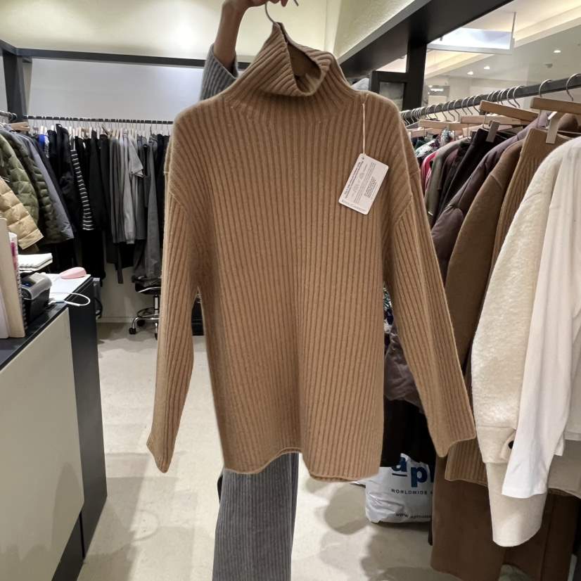 SELF SERVICE東大門㊣代購女裝新款推薦職業針織衫高領羅紋SELF SERVICE針織衫