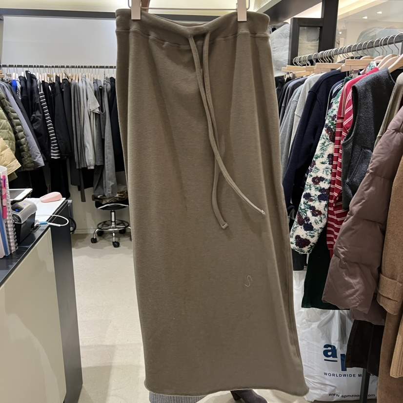 SELF SERVICE東大門㊣直郵女裝新品職業熱賣長裙馬海毛加絨SELF SERVICE長裙