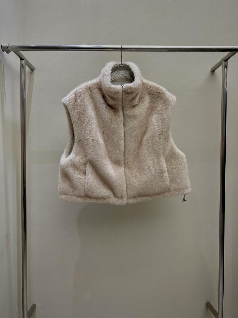 LATTE-P東大門㊣代購女裝新款職業熱賣真品25秋冬馬甲毛皮雙面LATTE-P馬甲