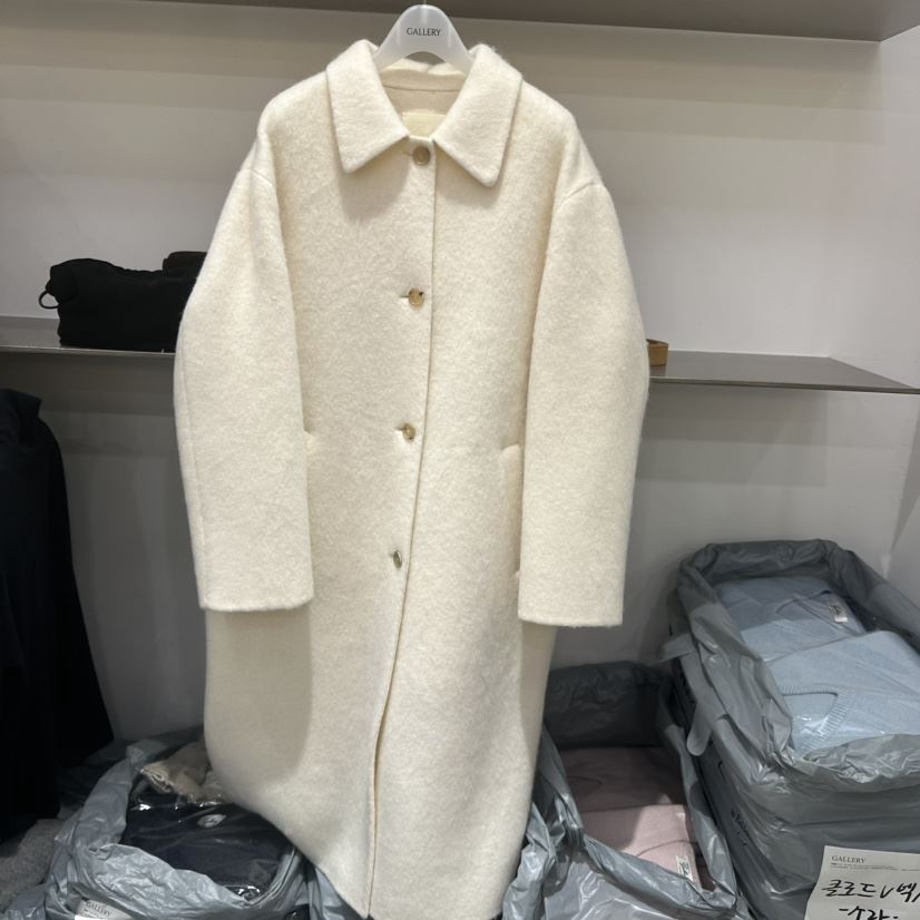 GALLERY-P東大門㊣直郵女裝新款真品中長款大衣羊駝毛手工GALLERY-P中長款大衣