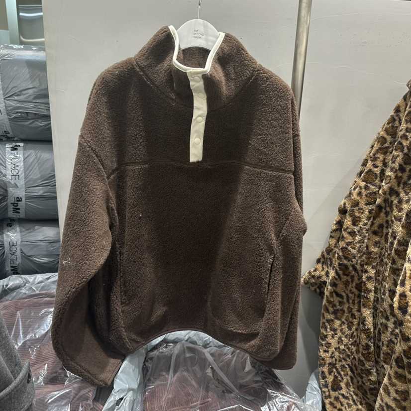 THE SECOND GROW東大門㊣直郵女裝新品真品職業衛衣羊毛拉鏈THE SECOND GROW衛衣