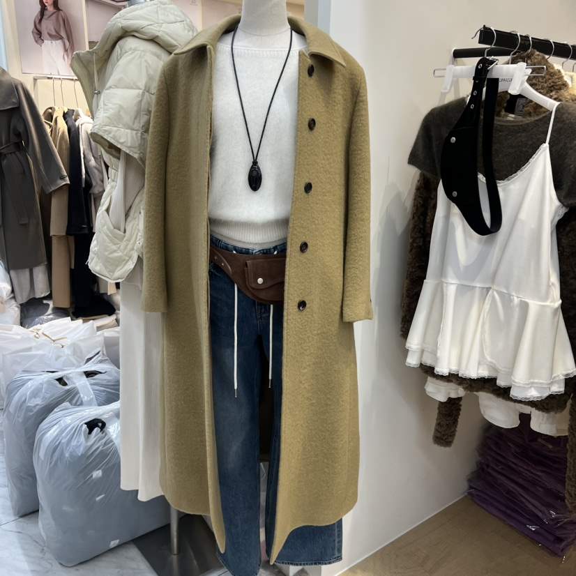 RUMIRU/AWEAR東大門㊣實拍女士新款真品人氣25秋冬中長款大衣awear/RUMIRU中長款大衣