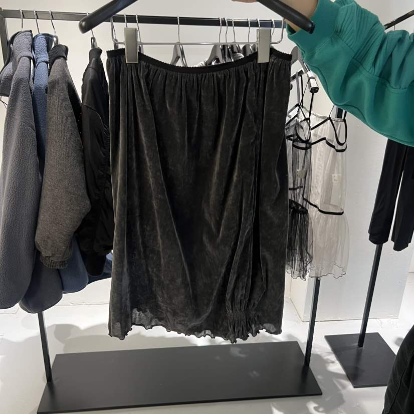 NEU ADULT東大門㊣代購女士新款人氣時尚半身裙中短裙天鵝絨NEU ADULT半身裙/中短裙