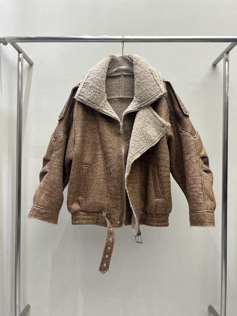 LATTE-P韓國代購㊣女士新款時尚推薦25秋冬休閑職業夾克高領LATTE-P夾克