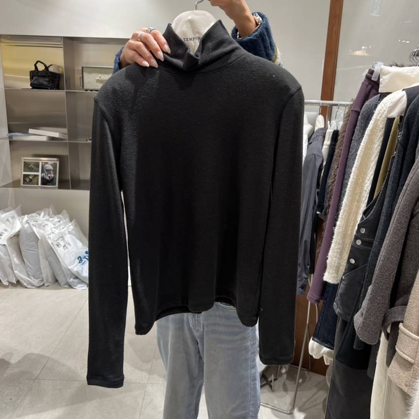 TEMPTING韓國代購㊣女士新品熱賣25秋冬時尚職業長袖T恤安哥拉TEMPTING長袖T恤