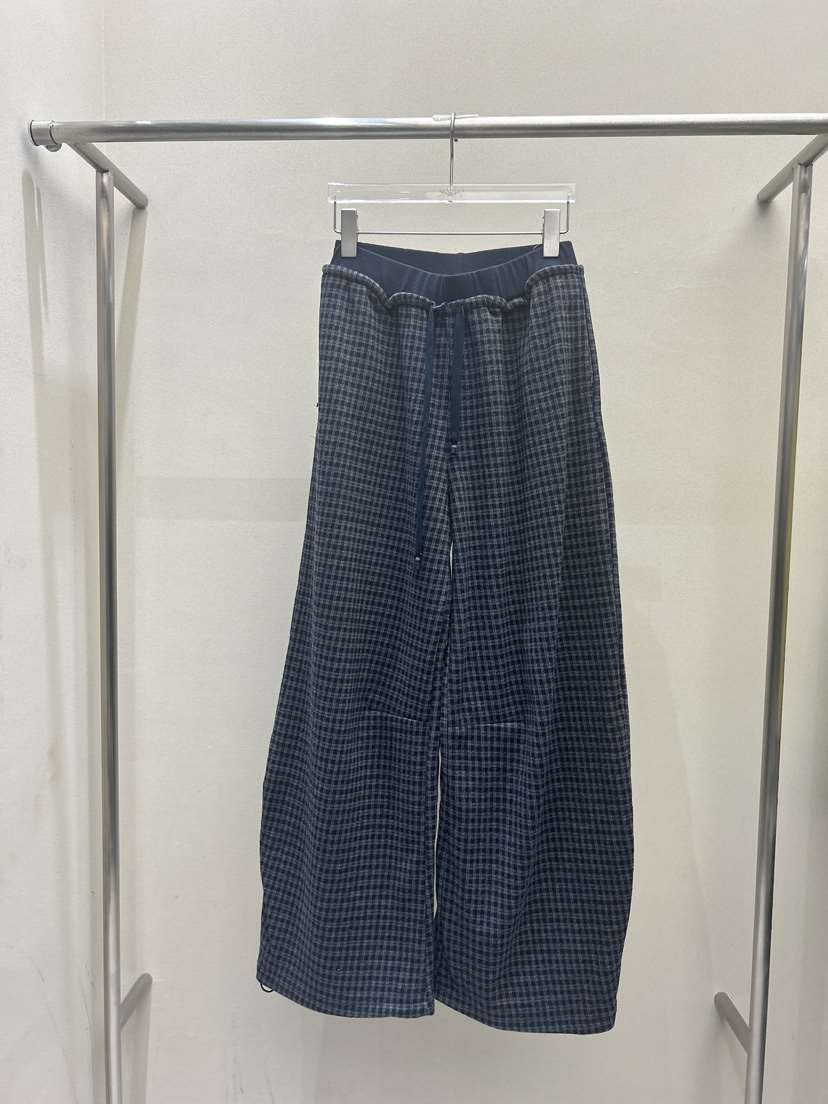 LATTE-P韓國代購㊣女裝新款人氣職業時尚真品休閑褲抓絨格子LATTE-P休閑褲