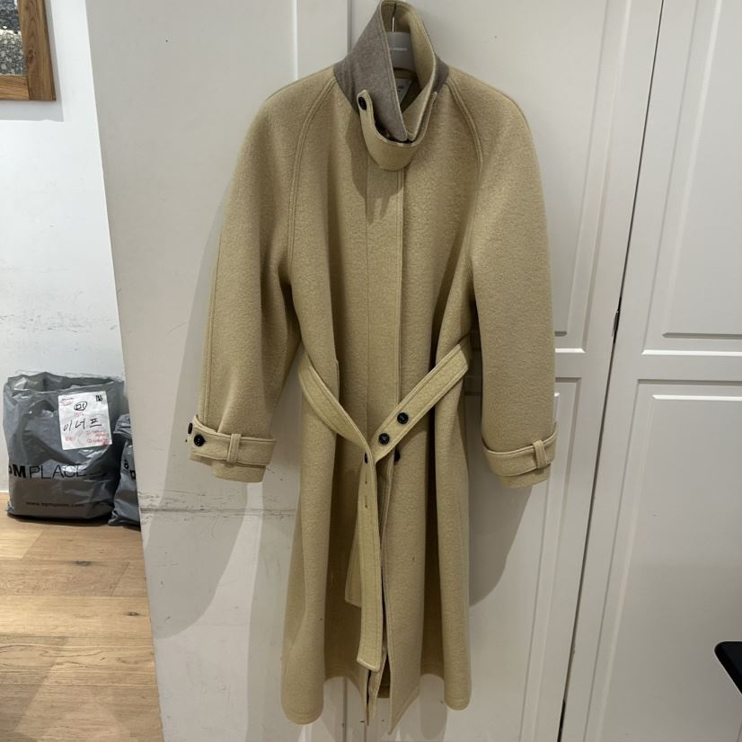 WE ARE/WELOVER東大門㊣代購女士新款熱賣中長款大衣含腰帶SHOP_WE ARE中長款大衣