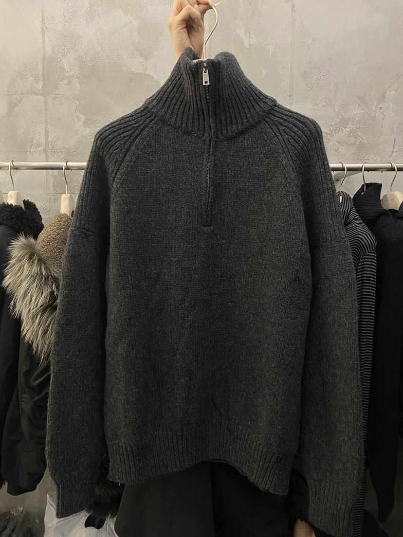 THE VETIVER-A東大門㊣代購女士新款時尚熱賣推薦針織衫拉鏈VETIVER針織衫