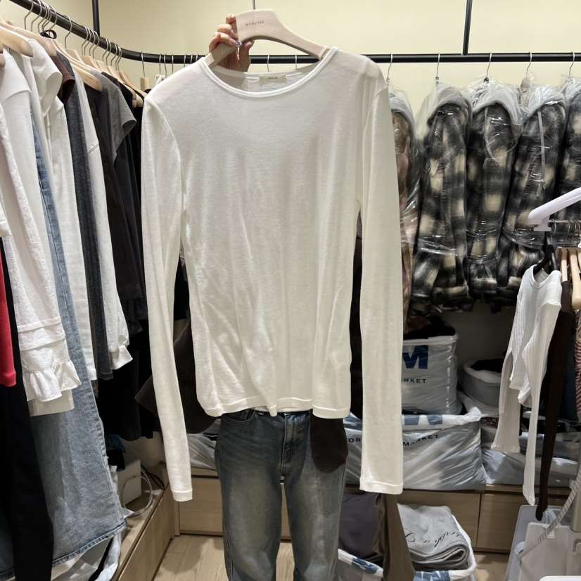 MEMOIRE東大門㊣實拍女裝新品推薦職業人氣真品時尚長袖T恤MEMOIRE長袖T恤