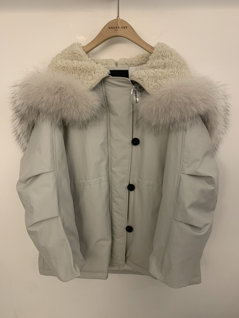 UNDER KEY東大門㊣直郵女裝新品人氣25秋冬短款羽絨服浣熊鴨絨UNDER KEY短款羽絨服