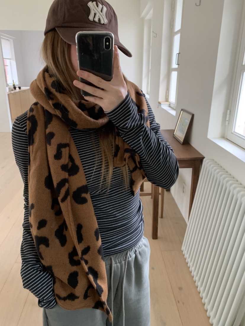 EYEL東大門㊣實拍女士新款人氣25秋冬推薦圍巾披肩豹紋圍巾EYEL圍巾/披肩