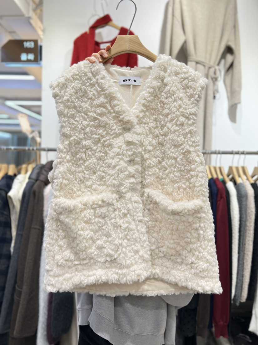 OLA韓國代購㊣女士新款25秋冬人氣熱賣職業真品休閑推薦馬甲mellor/OLA馬甲