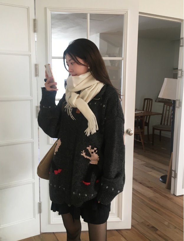 KSUBI韓國直郵㊣女裝新品休閑25秋冬時尚人氣推薦針織衫拉鏈KSUBI針織衫