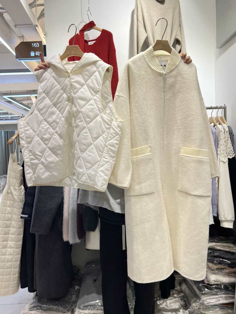 OLA東大門㊣代購女士新品職業推薦休閑25秋冬人氣中長款大衣mellor/OLA中長款大衣