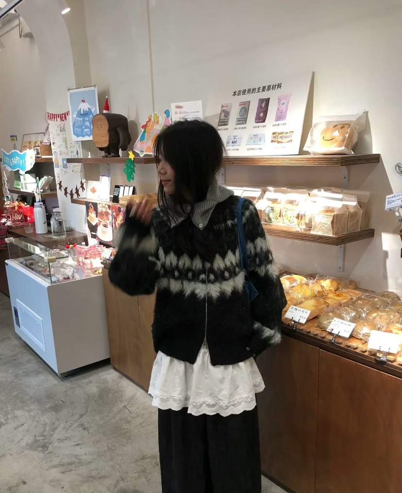 KSUBI東大門㊣實拍女士新品推薦熱賣時尚真品針織衫馬海毛拉鏈KSUBI針織衫